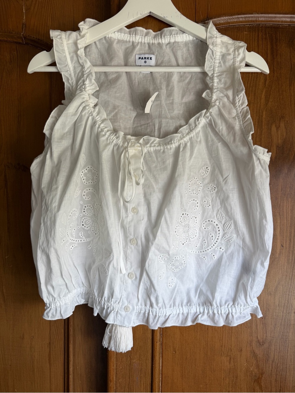 Parke x Target Cream Eyelet Ruffle Two-Piece Set - Picture 6 of 6